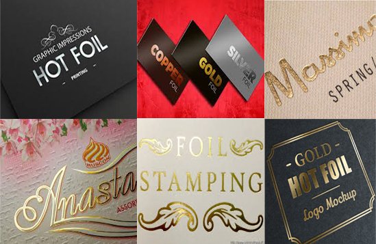 Foil Stamp Printing, Print Finishing Services, Gold Foiled Logo
