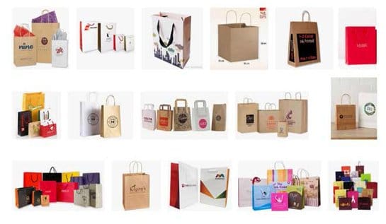 Brown Kraft Paper Bags with Print - 12x5x15.75 Inches - Eco Bags India